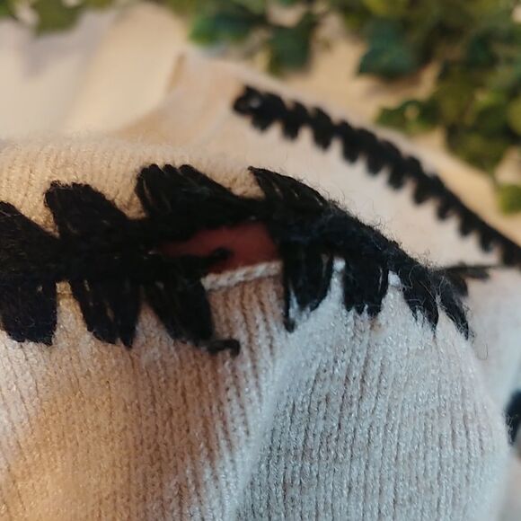 Francescas Alya Sweater. Cream with Black trim. Size Large. Good condition. - Picture 5 of 9